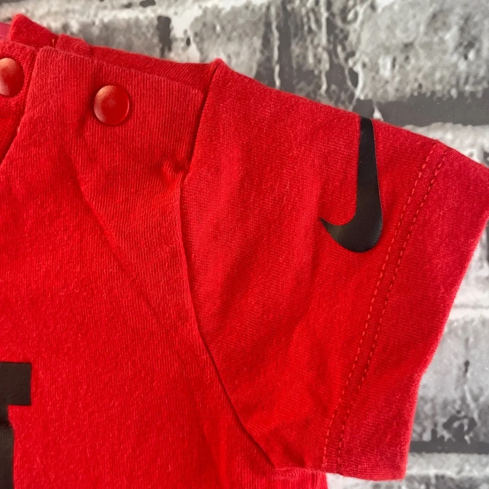 Nike Red Infant‎ Romper with Just Do It Print